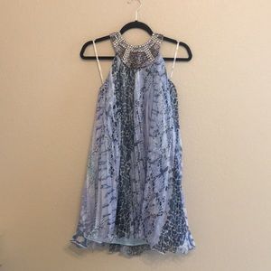 NWT Halter Swing Dress with embellished neck